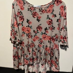 Floral Short Sleeve Top